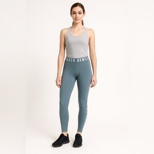 Under Armour Favorite Graphic Leggings Grey Blue Women’s S | Athleisure